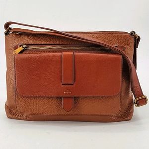 Fossil Kinley Brown Leather Crossbody Bag